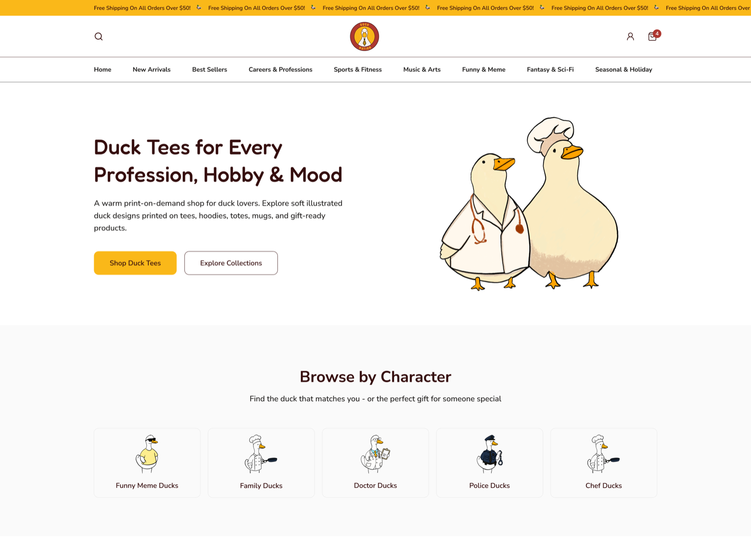 Duck-Lover Apparel store screenshot 1