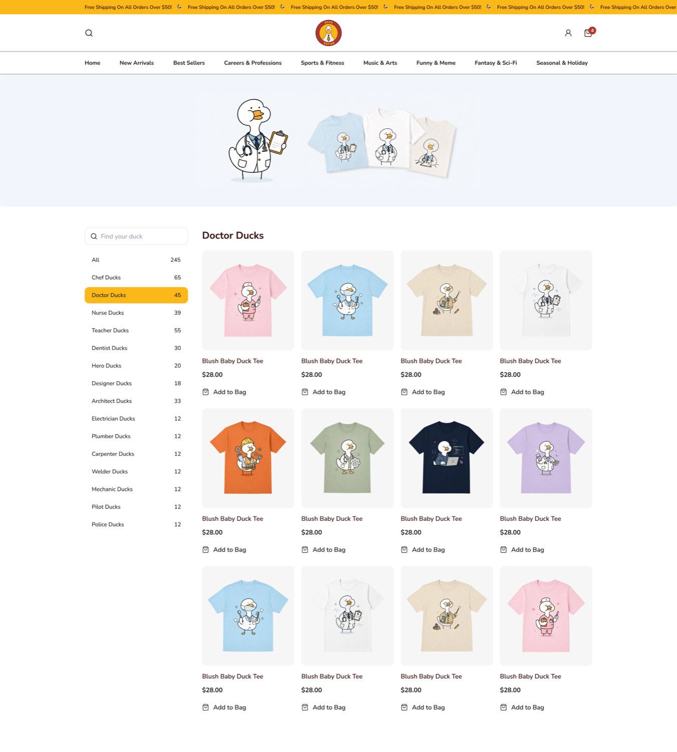 Duck-Lover Apparel store screenshot 2