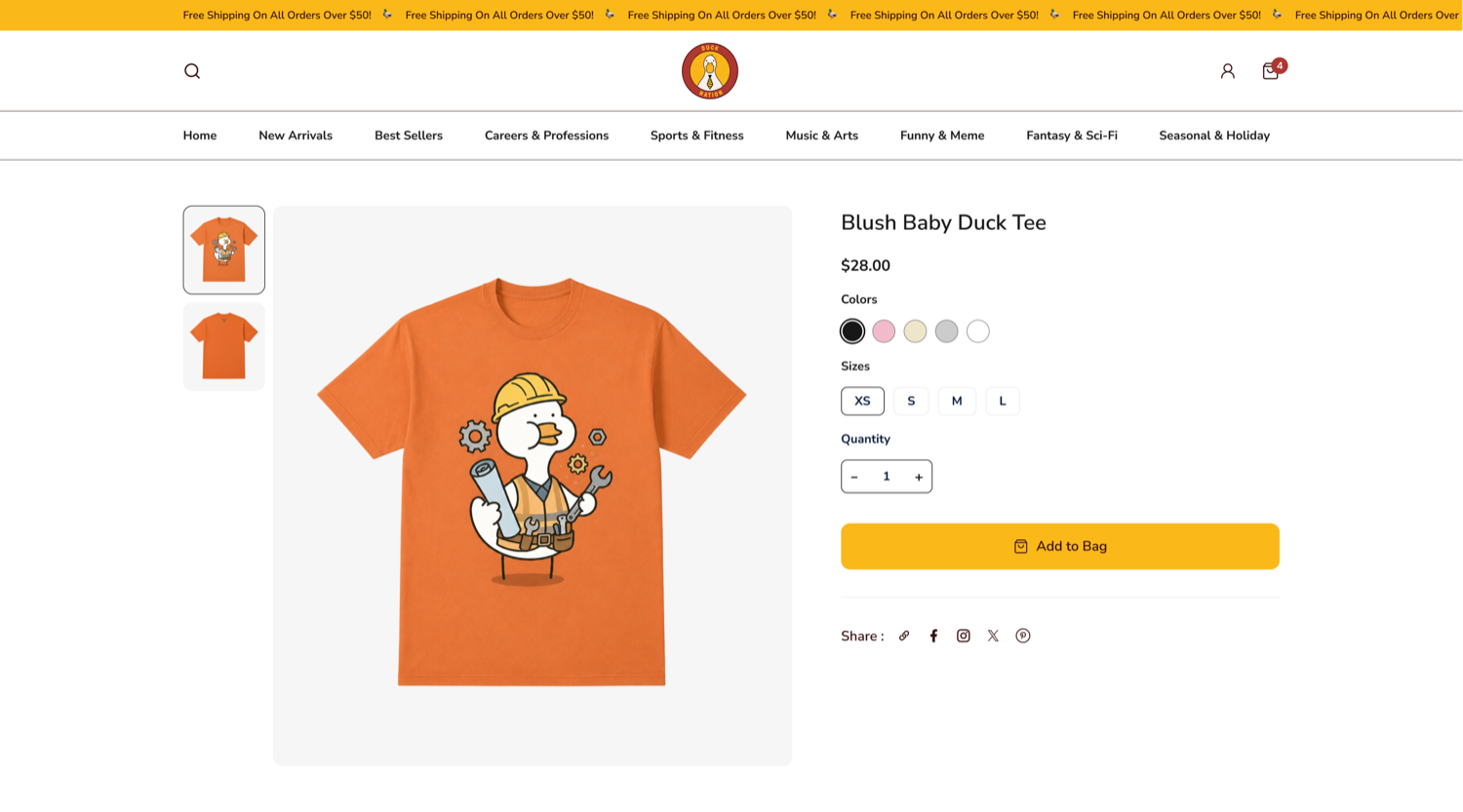 Duck-Lover Apparel store screenshot 3