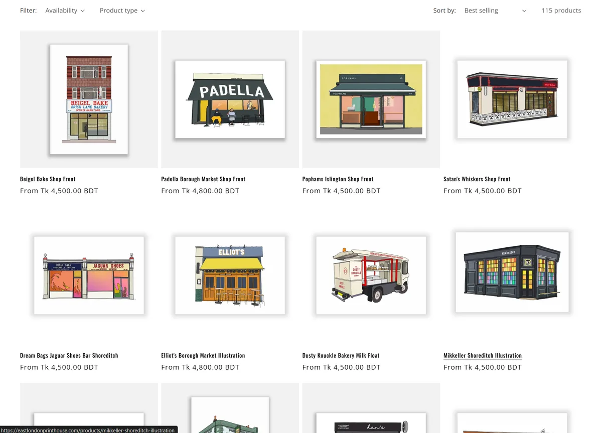 Neighbourhood Wall Art storefront screenshot 2