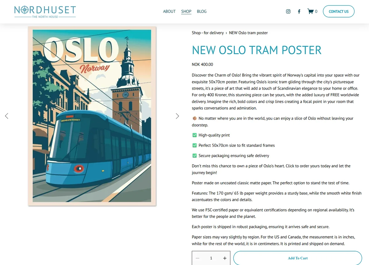 Retro Travel Posters storefront screenshot 3