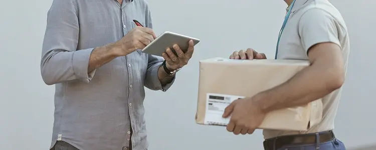 A print-on-demand order being handed off for fulfillment
